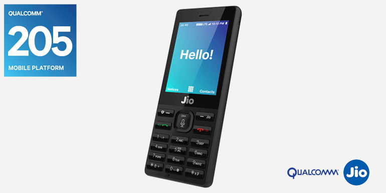 JioPhone to be powered by Qualcomm 205 Mobile Platform