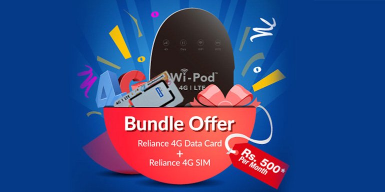 RCom launches bundled offer - 4G Wi-Pod and 1GB data per day for 365 days at Rs 5,199