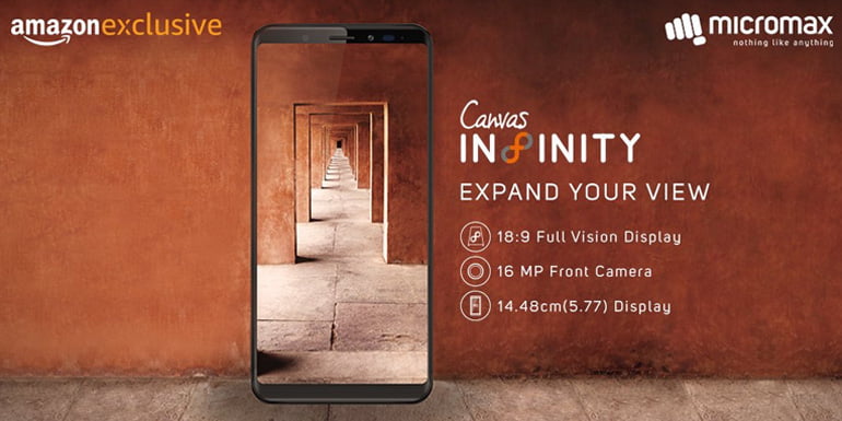 Micromax Canvas Infinity launched with Full vision display, 16MP Selfie Camera