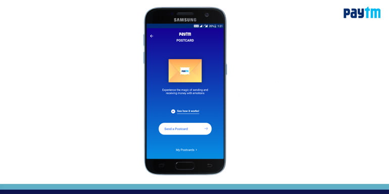 Now Send And Receive Money With Emotions By Paytm Postcards