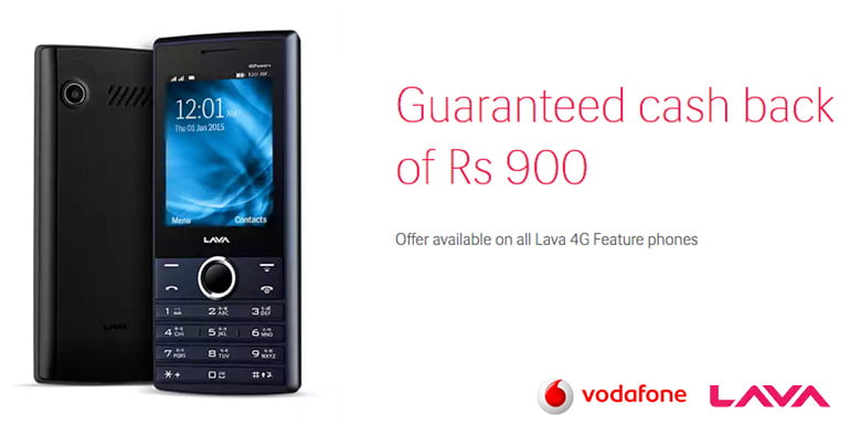 Vodafone India to offer Cash Back on Lava feature phones