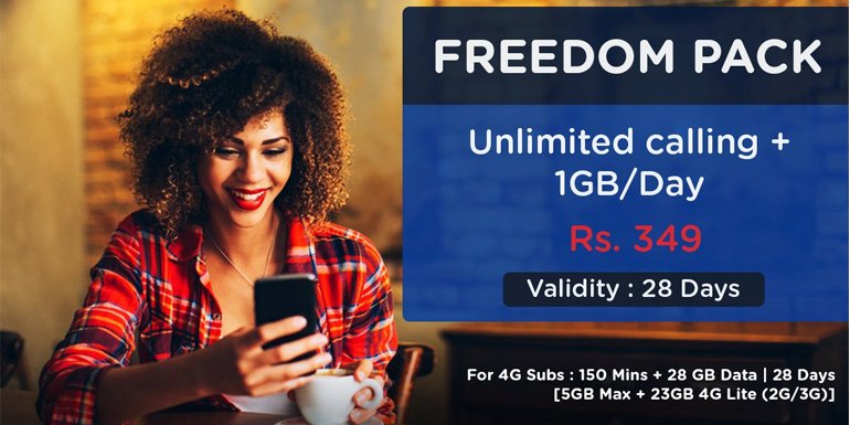 RCom announces Freedom Pack for Rs 349 - Unlimited Calling and 1GB of Data per Day