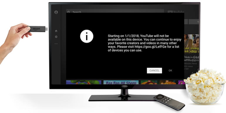 YouTube To Stop Support For Amazon FireTV Stick And Echo Devices From 2018