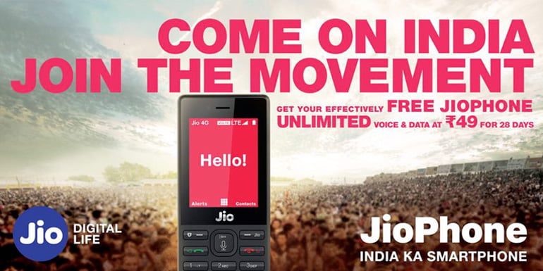 Reliance Jio Launches Rs 49 Unlimited Voice And Data Plan For JioPhone