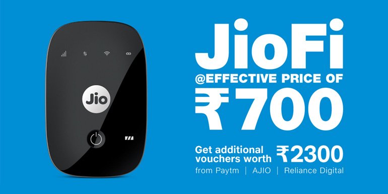 Reliance Jiofi At An Effective Price Of Rs 700 With Free Data And