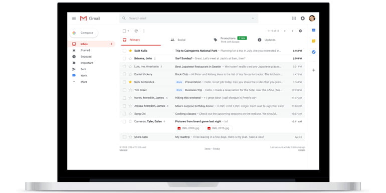 Gmail new features and UI improvements