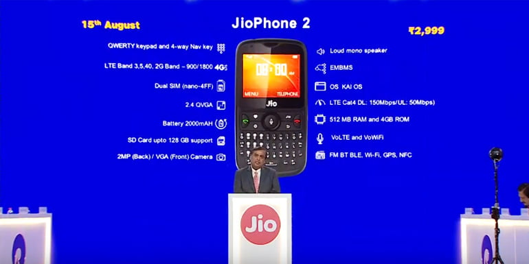 JioPhone 2 from Reliance Jio