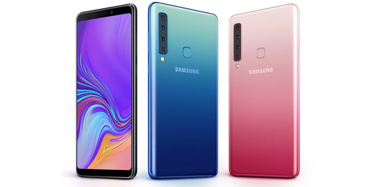 Samsung Galaxy A9 (2018) with quad camera and three colour options