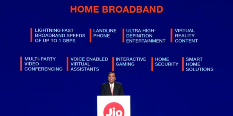 Jio Fiber home broadband service