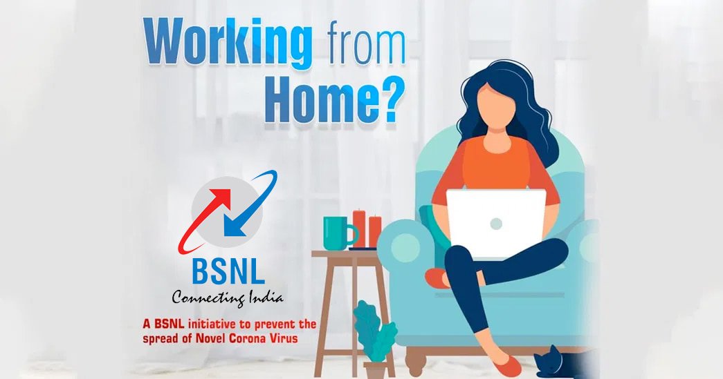 BSNL WFH or Work from Home data plans, broadband plans and STVs