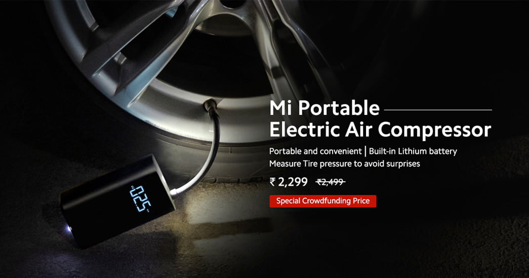 Mi Portable Electric Air Compressor launched in India