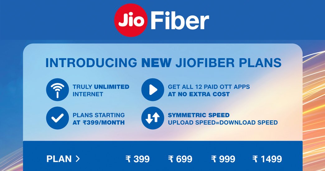 JioFiber truly unlimited broadband plans - new tariff plans